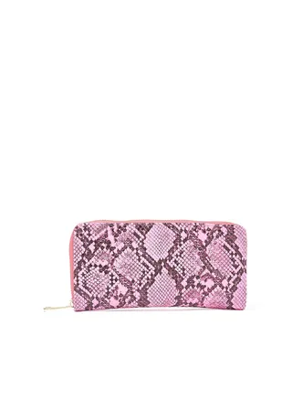 Snakeskin Print Long Wallet