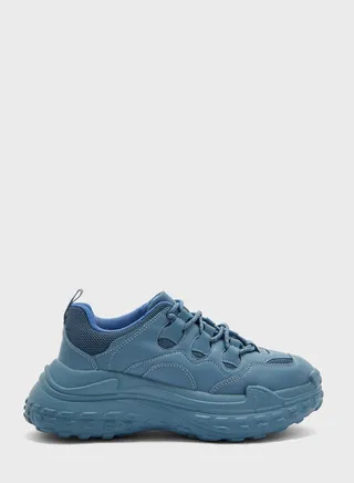Pattern Lace Chunky Sole Sneaker