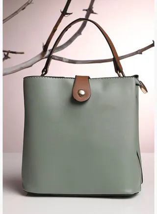 Solid Oversized Shopper Hand Bag with Zip Lock
