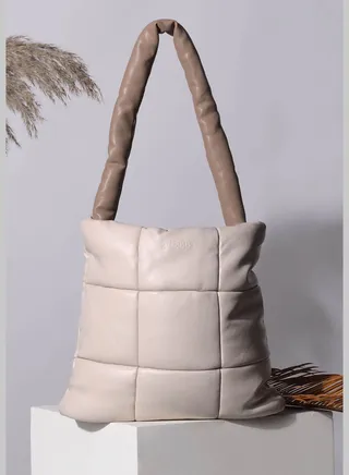 Quilted Zip Lock Tote Bag