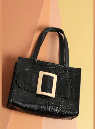 Textured Casual Mini Sling Bag with Zip Lock For Women