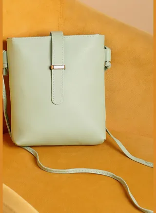 Solid Casual Oversized Sling Bag with Push Lock For Women
