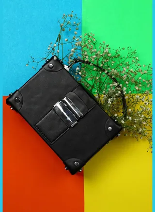 Solid Push Lock Hand Bag with Buckle Detail