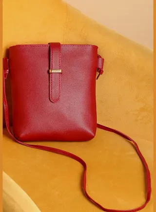 Solid Casual Oversized Sling Bag with Push Lock For Women