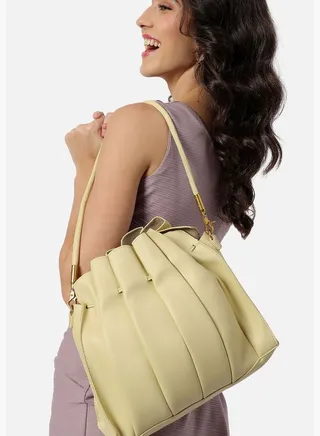 Solid Drawstring Duffel Bag