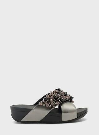 Cross Strap Wedge Sandals