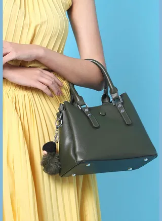 Solid Hand Bag with Zip Lock