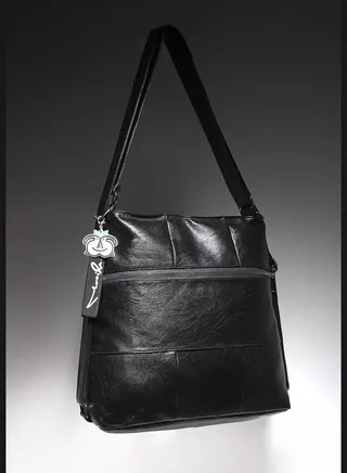 Solid Zip Lock Regular Faux Leather Hand Bag For Women