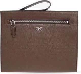 Salvatore Ferragamo Revival Logo Plaque Clutch Bag
