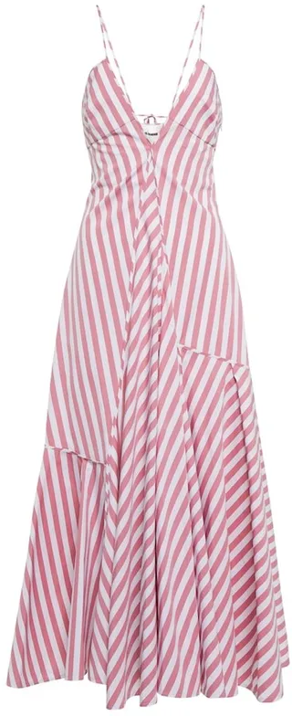 Striped cotton maxi dress