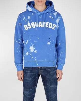 Men's Goth Foam Destroyed Hoodie