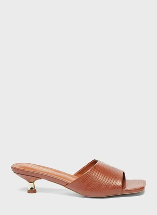 Single Strap Mid Heel  Sandals