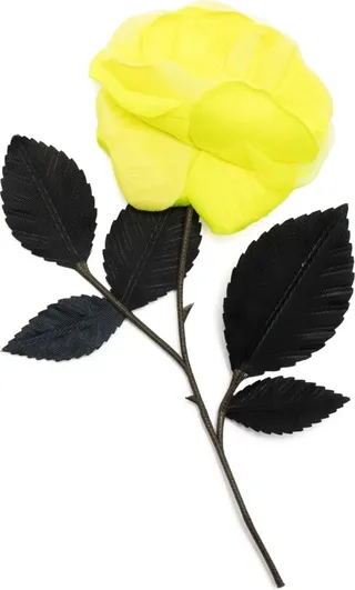 Rose And Stem Brooch