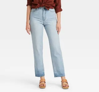 Women's 90's High-Rise Vintage Straight Jeans - Universal Thread™ Blue 14