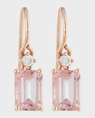 Bloom 14k Rose Gold Emerald-Cut Dangle Earrings