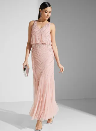 Sleeveless Embellished Dress
