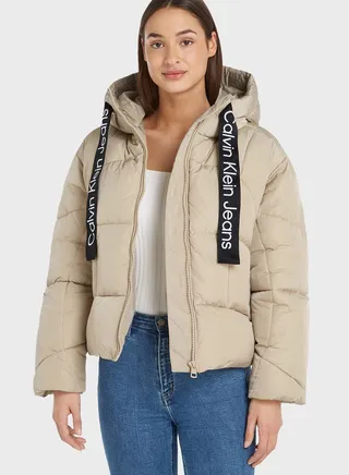 Zip Through Puffer Jacket