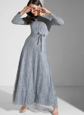 Zena Louay Shimmer A-Line Dress