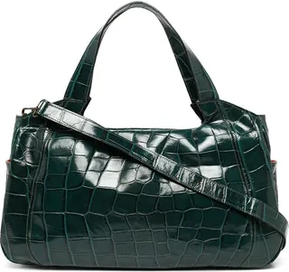 Lara crocodile-effect bag