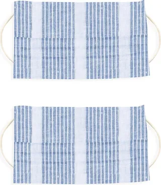 2-Pack Stripe Face Mask Set