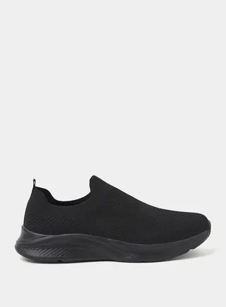 Solid Slip On Sneakers with Pull Tap