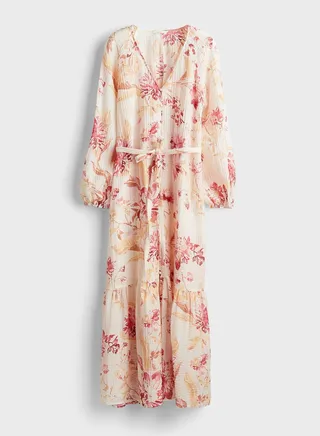 Floral Print Belted Dress