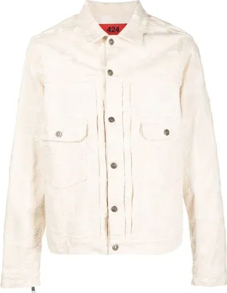 Logo-Embroidered Denim Jacket