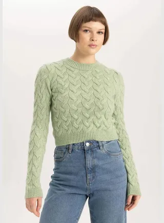 Woman Tricot Pullover Long Sleeve