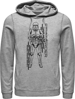 Men's Star Wars: The Rise of Skywalker First Order Sith Trooper Pull Over Hoodie - Athletic Heather - Medium
