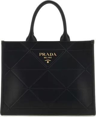 Prada Logo-Plaque Medium Handbag