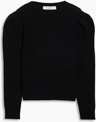 Gathered cashmere sweater