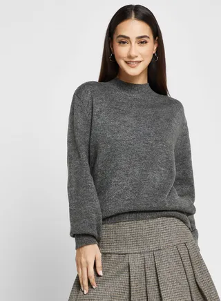 High Neck Knitted Sweater