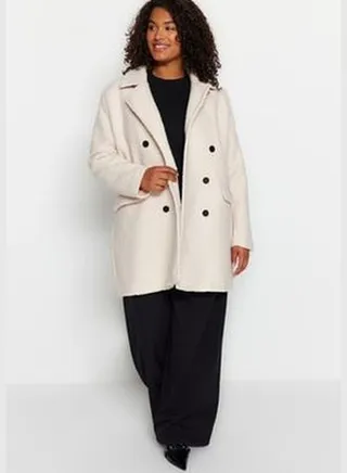 Stone Wide Fit Coat TBBAW24DD00000
