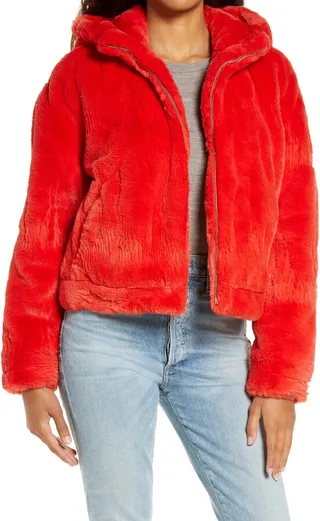 Mandy Faux Fur Hooded Jacket
