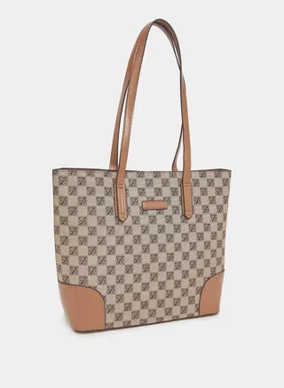 Monogram Print Shoulder Bag