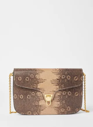 Snakeskin Print Crossbody Bag
