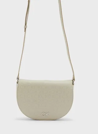 Sculpted Monogram Detailed  Crossbody