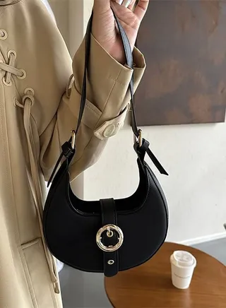 Buckle Detail Shoulder Bag