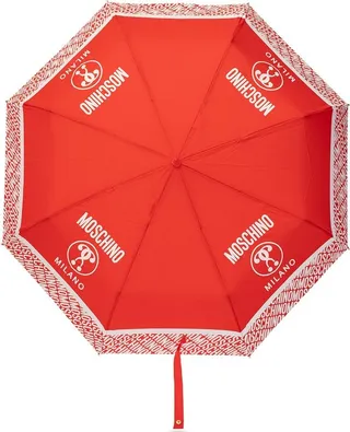 Moschino Logo Printed Compact Umbrella