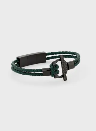 Bit Detail Braided Bracelet