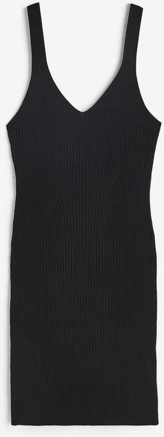 Rib-knit Bodycon Dress