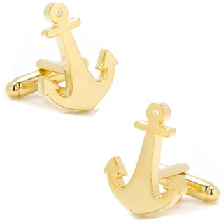 Plated Anchor Cufflinks