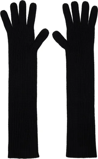 Loulou Studio Black Milos Gloves