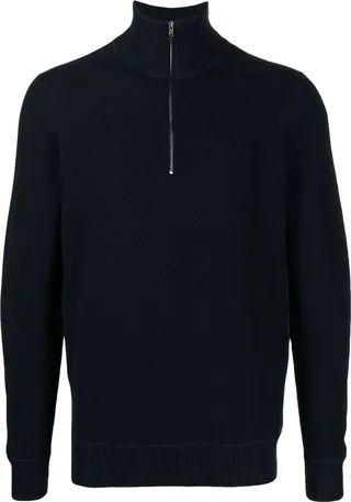 Half-Zip Cotton Jumper