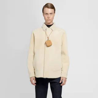 Loewe Man Off-White Leather Jackets