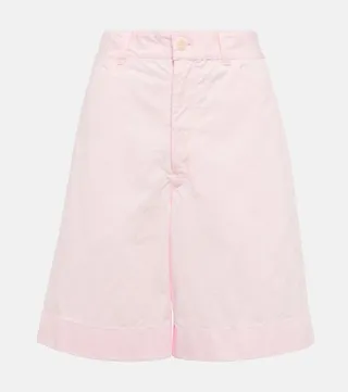 High-rise denim shorts