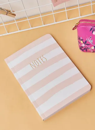Pink Stripes A5 Notebook