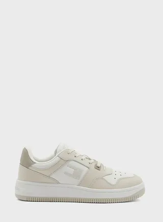 Retro Basket Tonal Logo Low Top Sneakers