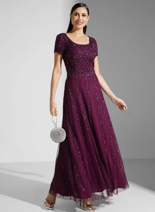 Embellsihed A-Line Dress