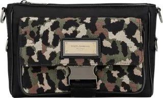 Camouflage jacquard crossbody bag